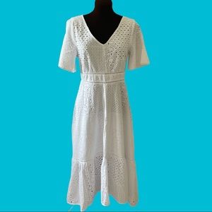 Beautiful eyelets white maxi dress by Ann Taylor